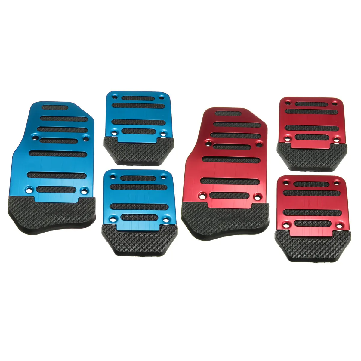 

3Pcs Universal AT MT Car Aluminium Alloy Foot Accelerator Gas Fuel Brake Clutch Pedal Pads Treadle Cover Set Kit Non-Slip