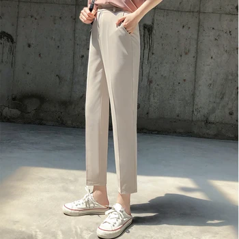 

Women Summer New Womens Pants Overalls Button Loose Casual Solid Pants