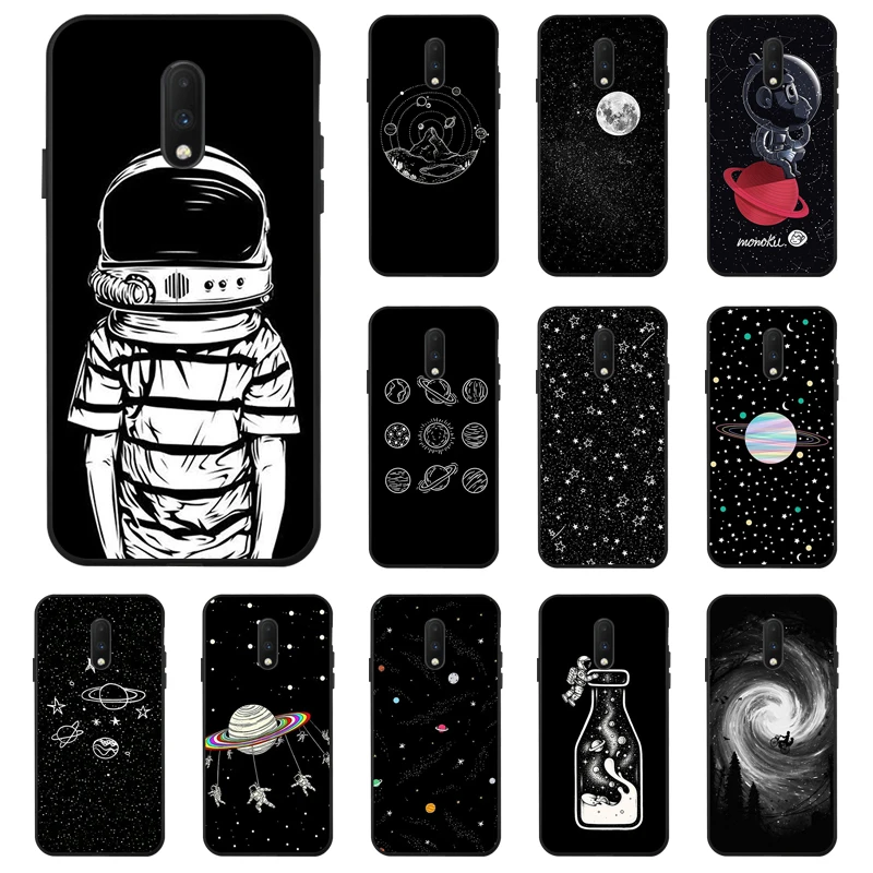 Чехол Space Moon Astronaut для OnePlus 7 8 Pro 7T Nord чехол черный окрашенный телефона One Plus 6 6T