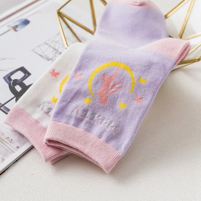 Японские Аниме Сейлор Мун Косплей осень зима мультфильм хлопковые носки милые повседневные женские модные кроссовки короткие носки