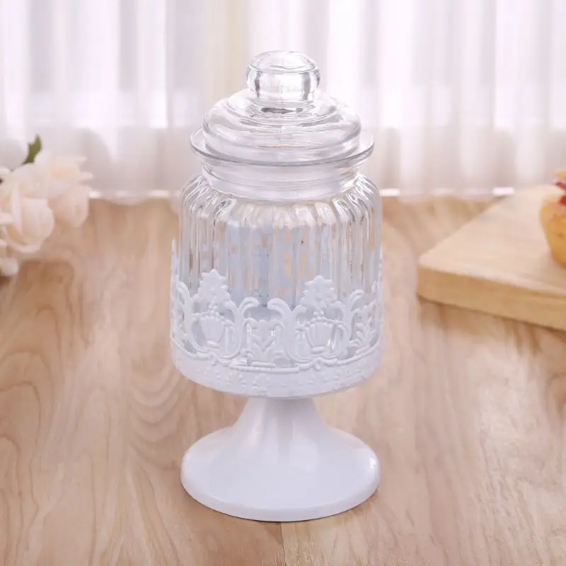 Рождественская стеклянная банка для конфет, бутылка для Хранения Сахара, подарок для свадебной вечеринки, полые аксессуары для домашнего декора