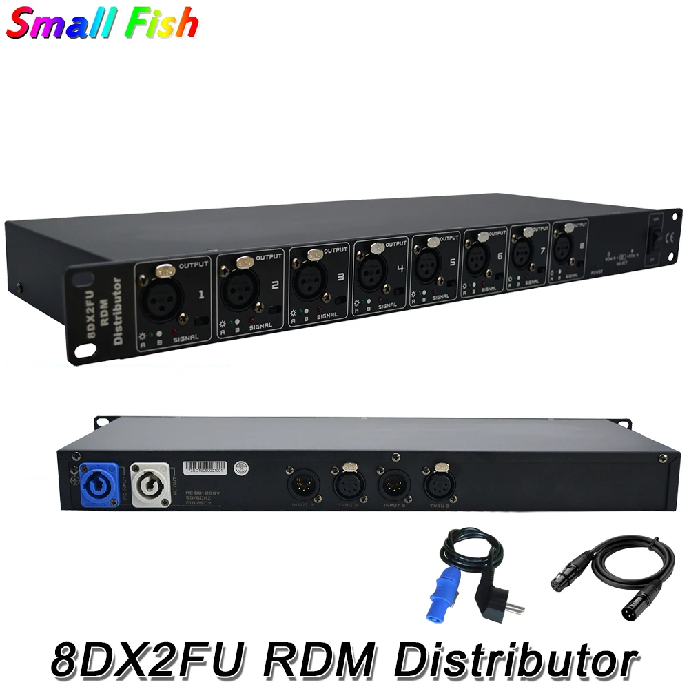 RDM дистрибьютор сценический светильник контроллер DMX512 сплиттер светильник разделитель усилителя сигнала 8 способ DMX Дистрибьютор для Dj оборудования