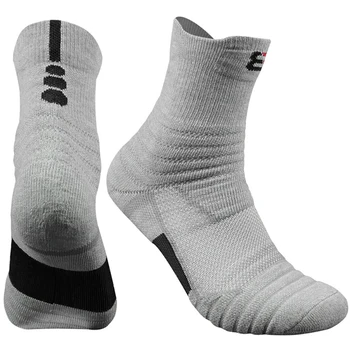 

Men Outdoor Sports Mid-calf Socks Male Running Jogging Cotton Non-slip Compression Crew Socks