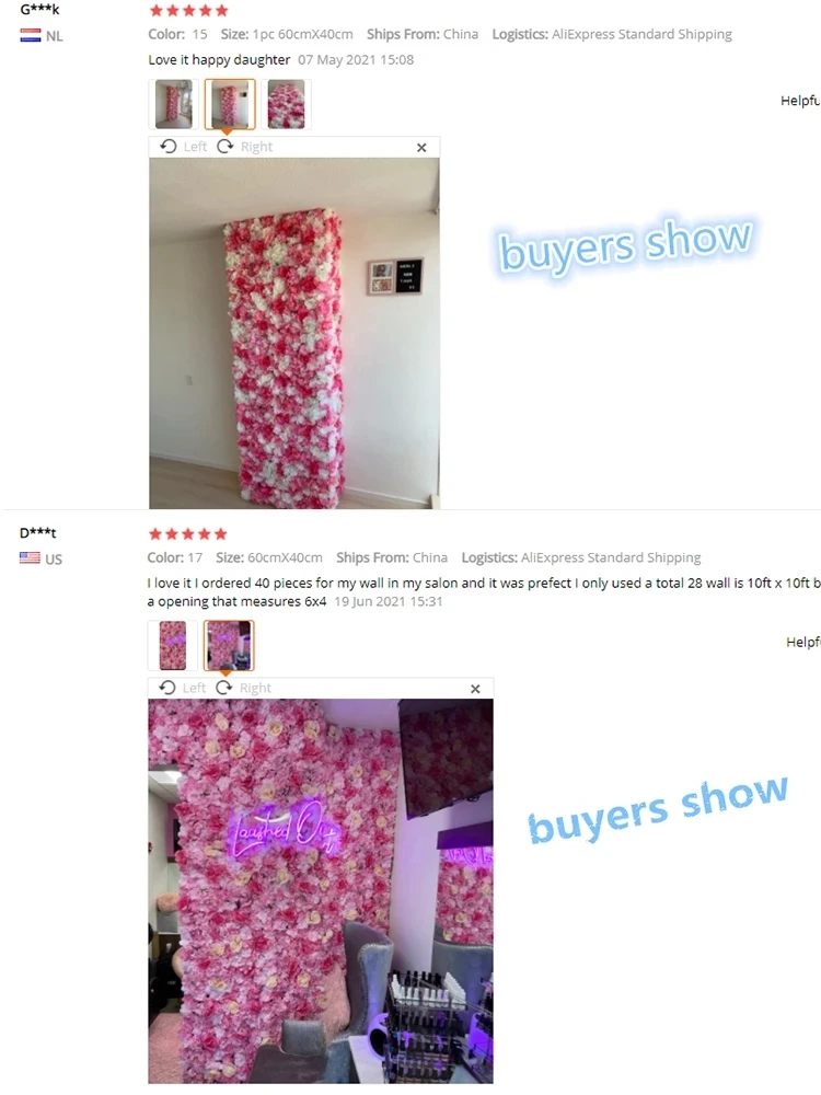 Silk Artificial Flower Wall Panels Handmade Decor Wedding Baby Shower Birthday Party  Shop Backdrop Flower Backdrops Decoration