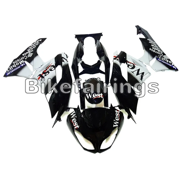 Инжекторный комплект велосипед тюнинг-пакет для Kawasaki ZX-6R 2009 2010 2011 2012 ZX636R 636 ABS Пластик Запад Черный Белый чехол