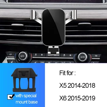 

Car Gravity Phone Holder For BMW X5 F15 2014-2018 X6 F16 2015-2019 Smartphone GPS Bracket Special Mount Support Accessoories