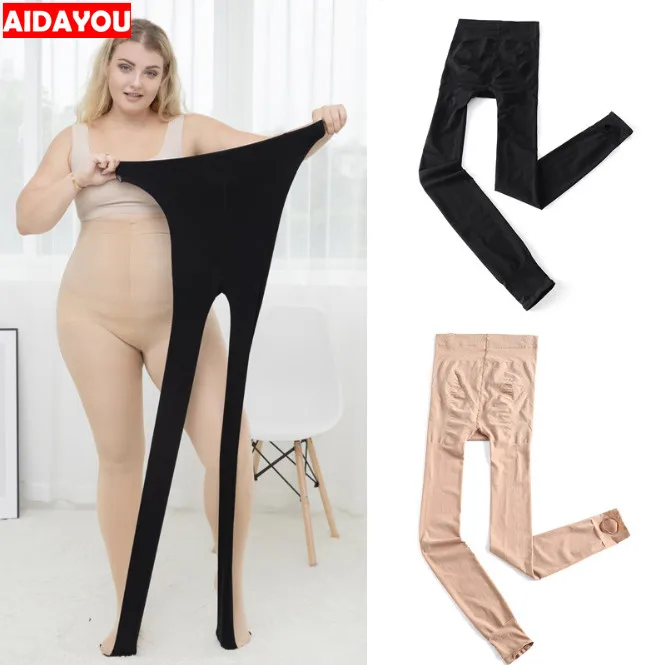 

Large Size Tight for Autumn Winter Pantyhose Plus Size Super Elastic Magical Stretchy T Crotch Seamless ouc573
