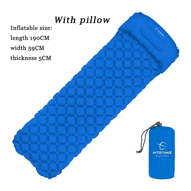 Zerbino Gonfiabile di Campeggio Esterna Zerbino treccia ультралегкий Letto Aria portssacco A Pelo Tenda Pad Campeggio - Цвет: B001-4