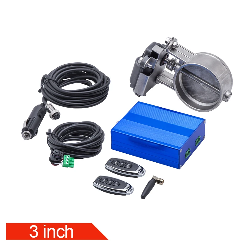 2.0&2.36&2.5&3.0inch size exhaust cutout valve electric valve control with remote control exhaust control valve exhaust pipe valve kit exhaust pipe valve