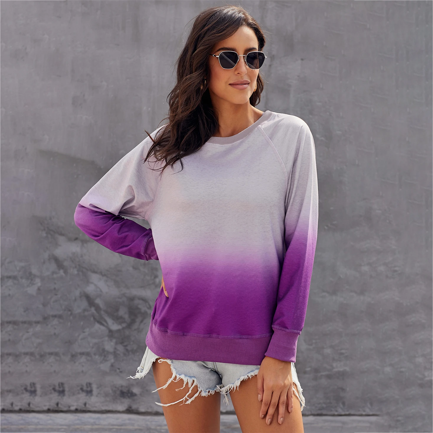 

New Fashion Winter Women Clothing Pullover Crewneck Long Sleeve Crew Neck Sweatshirt Dress