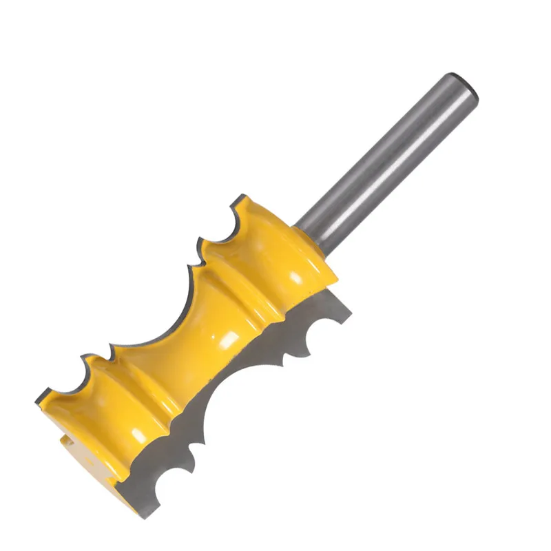 1pc 8mm Shank Large Elaborate Chair Rail Molding Router Bit Milling Cutter Wood Cutters Line Knife Tenon Cutter for Woodworking