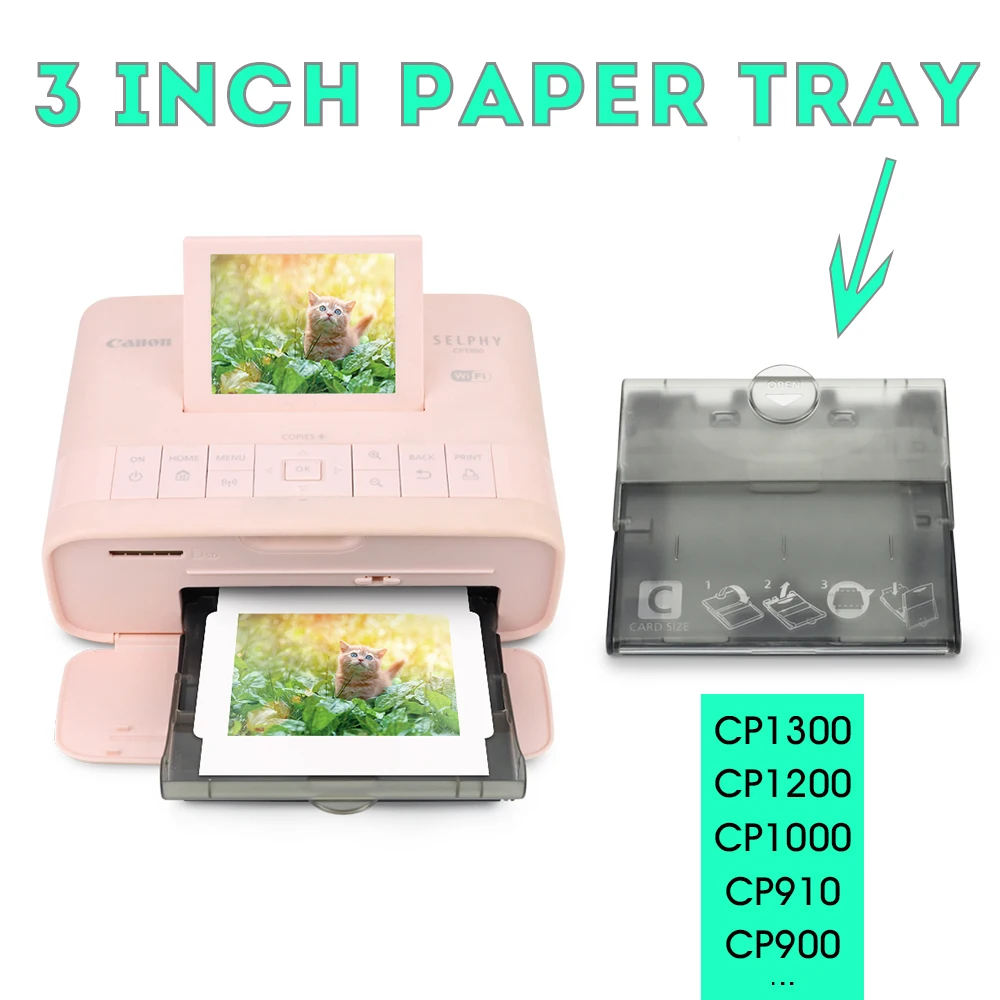 Bandeja de PVC de 3 pulgadas para impresora fotográfica Canon, accesorio  Compatible con Selphy, CP1300, CP1200, CP1000, CP910, CP900, 54x86mm|Cintas  de impresora| - AliExpress