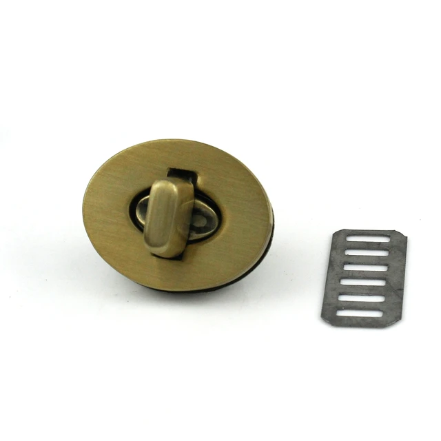 1x 3 Sizes Oval Shape Turn Lock Clasps Closure buckle Leather Craft Women Bag Purse Handbag Shoulder Closure DIY Accessories bronze