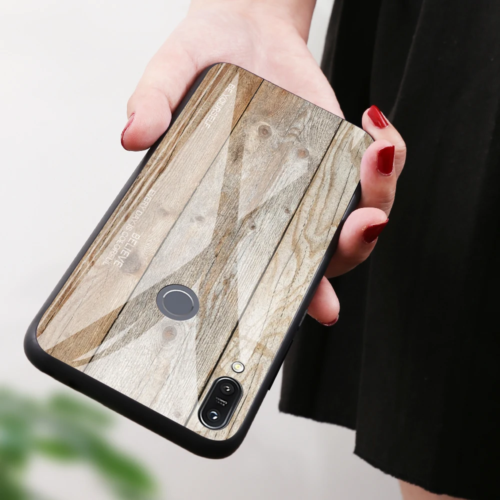 Деревянный чехол из закаленного стекла для ASUS Zenfone Max Pro M1 M2 ZB601KL ZB602KL ZB631KL ZB633KL