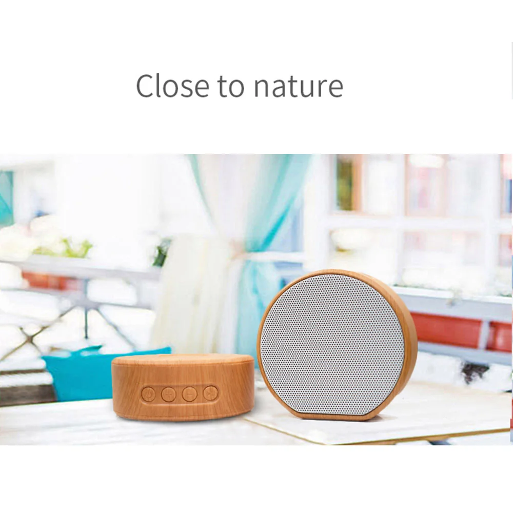 Мини беспроводной Bluetooth динамик стерео дерево зерна портативный громкий динамик TF карта Музыка объемный открытый Bluetooth динамик s плеер
