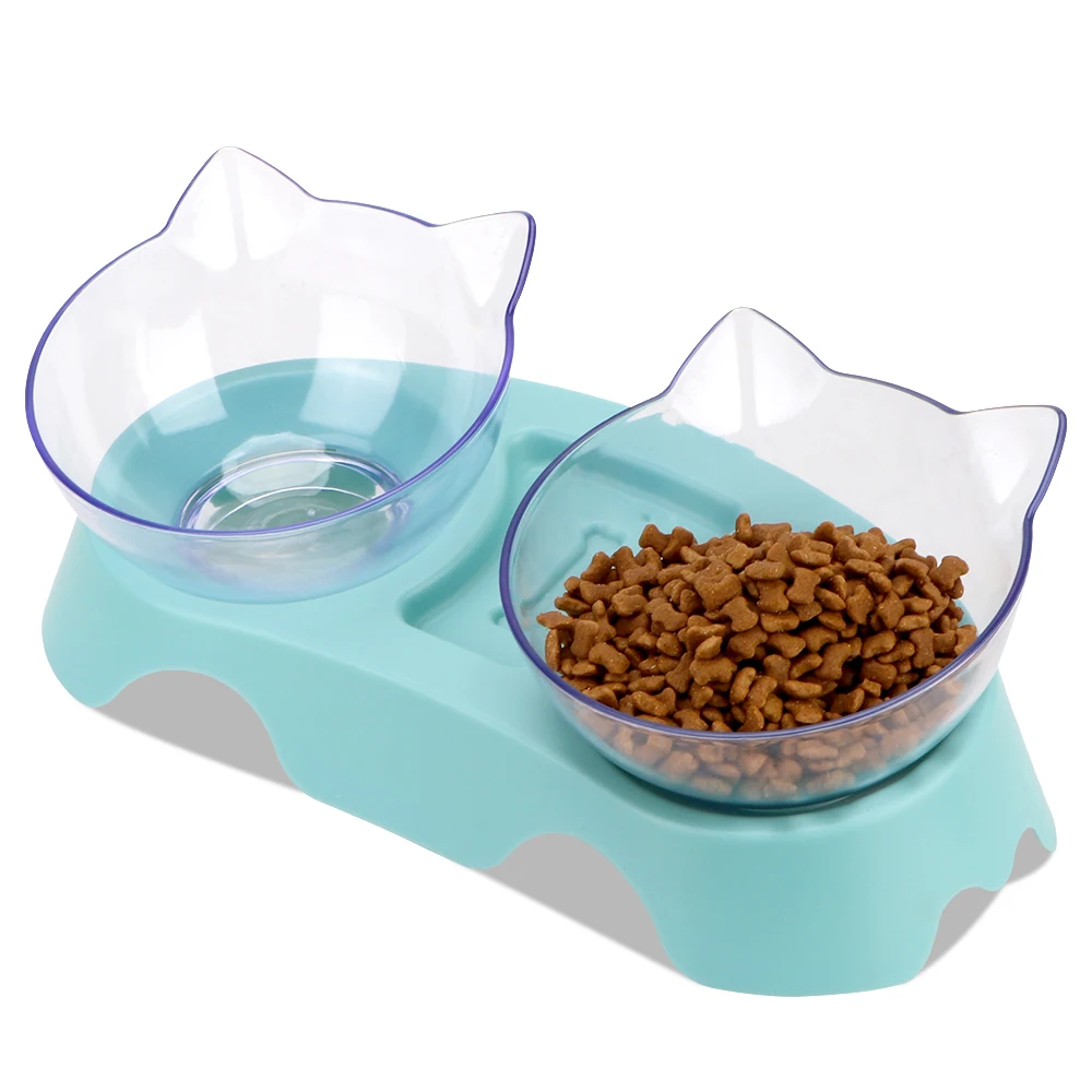 

Double Pet Bowl Dog Food Water Feeder Puppy Cat Water Food Bowls Pet Product Pet Supplies Drinking Dish