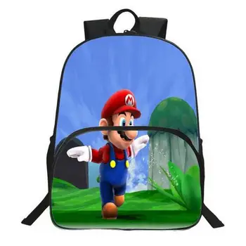 

2020 New Cartoon Mario 16 Inches School Bags for Kids Teenager Bookbag Children Printing Cartoon School Backpack Boys Girls