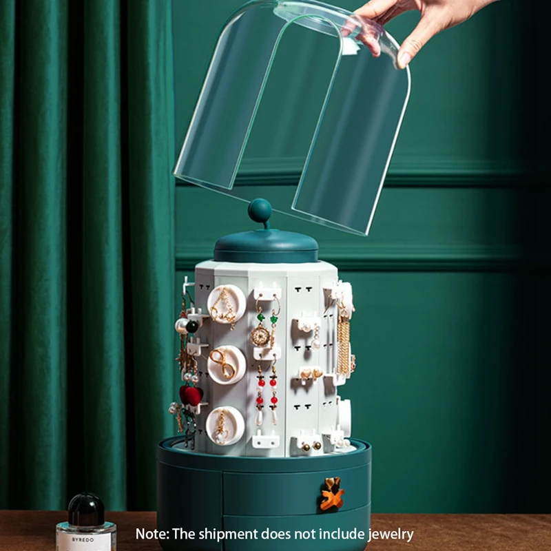 360 Rotating Makeup &Amp; Jewelry Organizer Storage Box