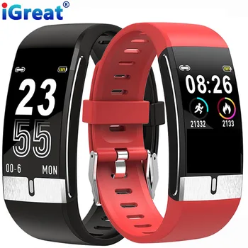 

iGreat E66 Smart Watch Body Temperature Smart Bracelet Fitness Tracker Heart Rate Monitor Al Medical Diagnosis ECG PPG VS T1