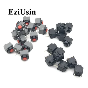 

100pcs Square silent micro switch mute mouse button 2pin ireless mouse wired 6*6*7.3mm DIP microswitch Tact Switch KAILH