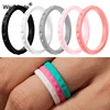 WarBLade Fashion 3mm Thin Stackable Silicone Rings Hypoallergenic Flexible Silicone Finger Ring For Women Wedding Rubber Bands 1