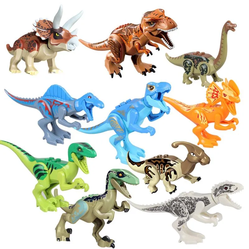 Динозавр игрушки для детей imaginext строительные блоки Минифигурки обучающая