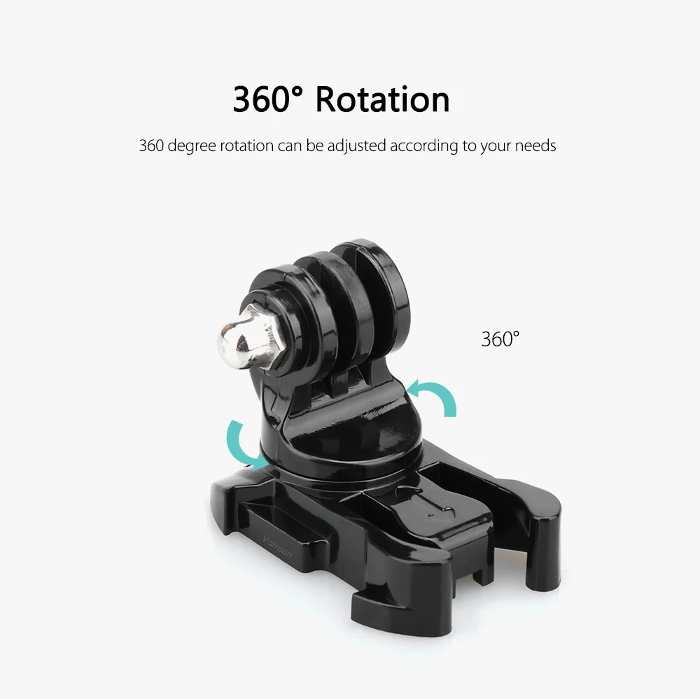 Vamson for Gopro 8 7 6 5 session Accessories Backpack Clip 360 Degree Rotatable Fixed Bracket Base for DJI OSMO for Yi 4K VP526