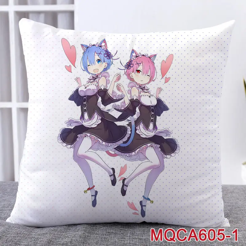 45x45 см аниме RE ZERO Start Life in Anothe World Наволочки Dakimakura Чехол 3D печать двусторонняя