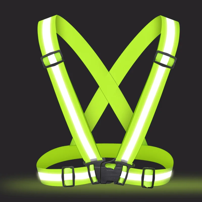 Vest Elastic-Strip Traffic Reflective Night-Working High-Visibility Security Running
