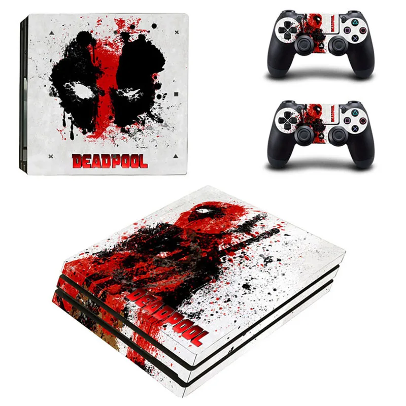 

Movie Deadpool PS4 Pro Stickers PS 4 Play station 4 Pro Vinyl Skin Decals Pegatinas For PlayStation 4 Pro console and controller