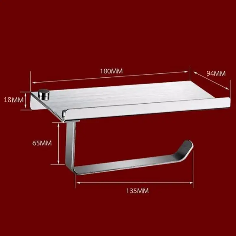 Ванная комната Туалетная рулонная бумага держатель настенное крепление из нержавеющей стали ванная комната, Туалет бумажный держатель для телефона тканевые коробки с подвесная полочка