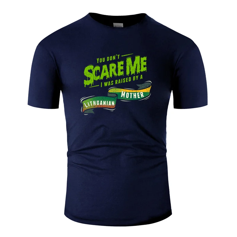 Дышащая футболка с принтом «you don't scare me i was raked by a litotas» г. Мужская семейная футболка унисекс Harajuku - Цвет: Men-Navy Blue