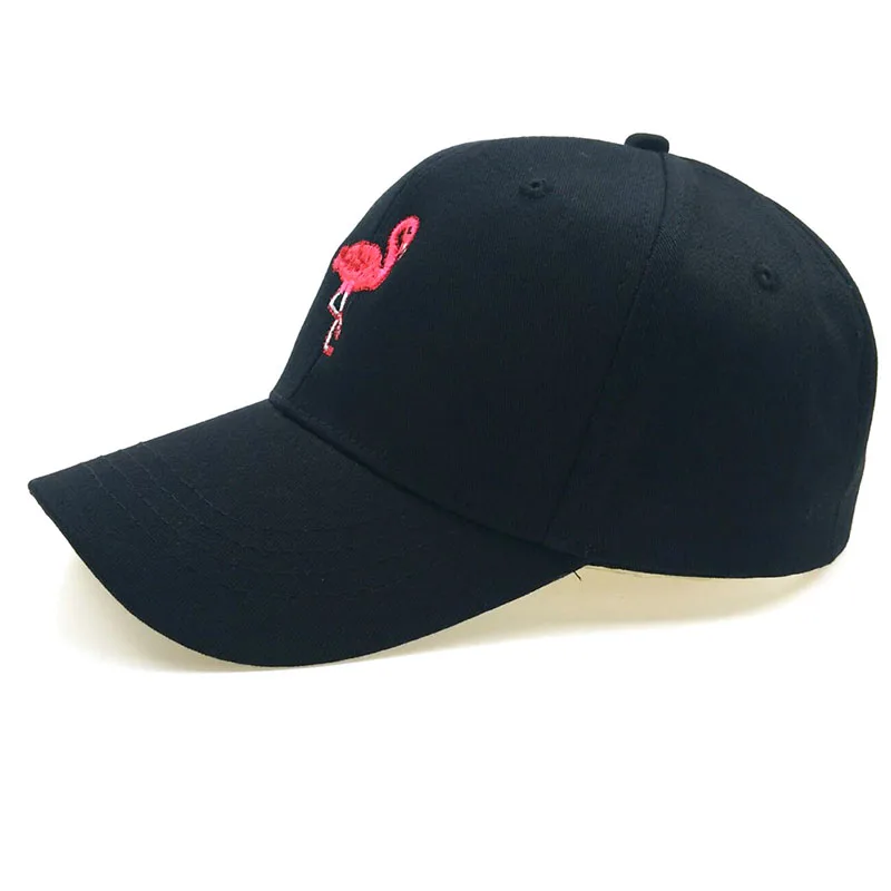 Новая мода унисекс Snapback Солнцезащитная шляпа Фламинго вышивка хлопок бейсболки для женщин и мужчин сплошной цвет папа шапки Casquette Homme