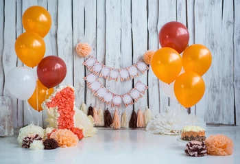 

happy 1 year old balloons cake smash decor Backdrop kids 1st birthday party Portrait photo Background For Photo Studio XT-6073