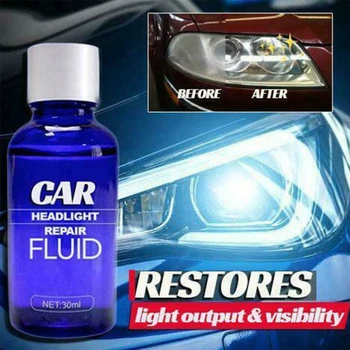 

Car Headlight Headlamp Cleaning Repair Restoration Plastic Polish Restorer Kit Renovation Repair Fluid With Sponge Repair Tools