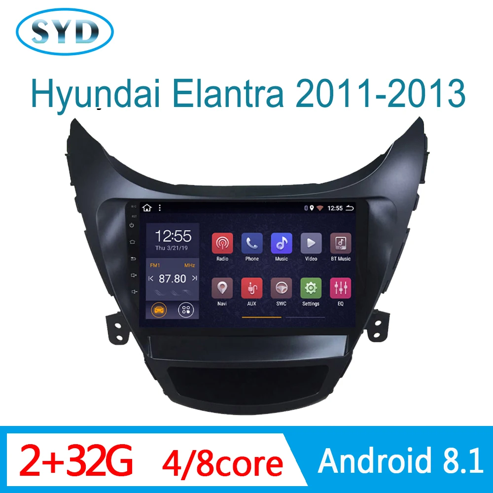 Автомобильный Центральный видео для Hyundai Elantra мультимедийный плеер 2011-2016 GPS