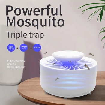 

Mosquito Killer Trap Intelligent Control Fruit Fly Trap, Indoor Killer, Sticky Glue Trap with UV Light, USB Powered