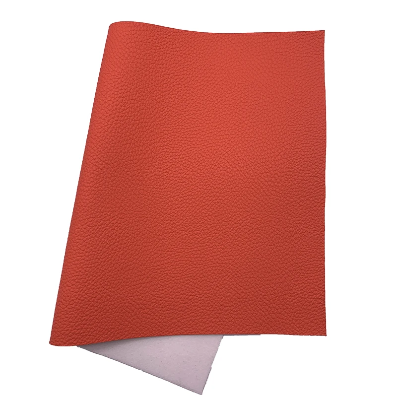5PCS/SET Orange Glitter Vinyl Fabric Matching with Stripes Printed Leather Suede Faux Leather For Bows Earrings DIY 21X29CM Q106