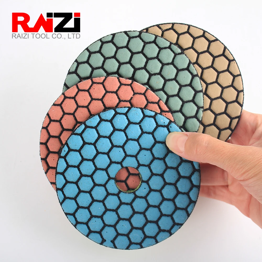Raizi 1 Pc 4, 5 Inch Granite Polishing Sanding Disc 7 Step Concrete
