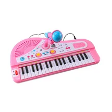 Educational Piano Toy Keyboard with Microphone Fit Baby Kids Girl Toddlers Learn