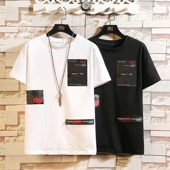 

Short Sleeve T Shirt Men 2020 Summer High Quality Tshirt Top Tees Brand Fashion Clothes Plus Size M-5XL 6XL O NECK