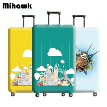 

Mihawk Luggage Protective Covers Elastic Dust Thicken Cartoon City Picture Waterproof Suitcase Dust-proof Bag Accessories Stuff