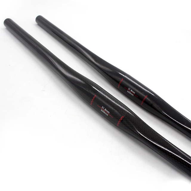 Полностью углеродное волокно mtb руль горный велосипед 620 мм черный