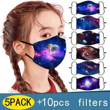 

Reusable Children Protective Pm2.5 Filter Mouth Anti Dust 5pcs + 10pcs Filters Fast Delivery Kids Large Stock Send Fast