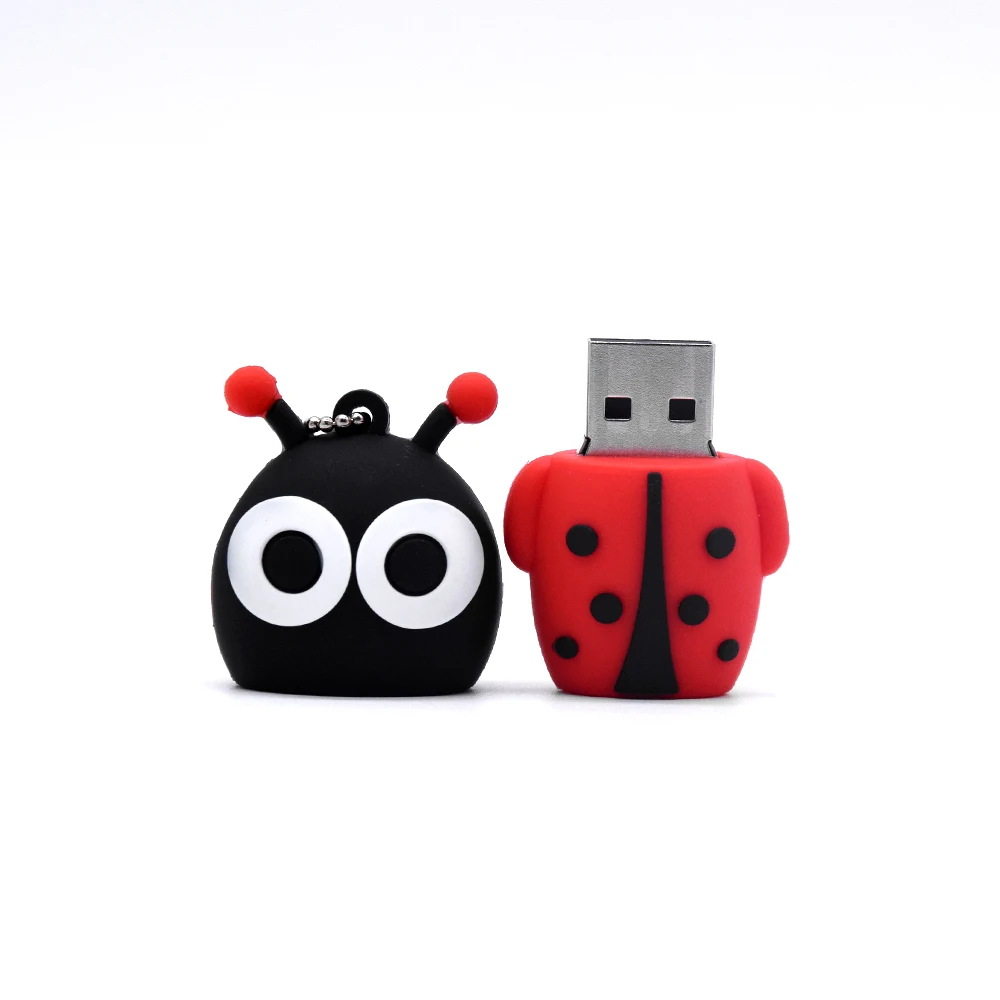 Божья коровка USB флеш-накопитель 32 Гб 64 Гб мини мультяшная Флешка милые подарки флэш-диск для хранения карта памяти гаджет