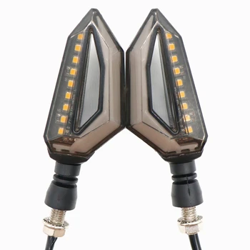 

2Pcs Motorcycle Turn Signal Light Off-Road Motorcycle Led Double Light Two-Color Universal Turn Signal White Light
