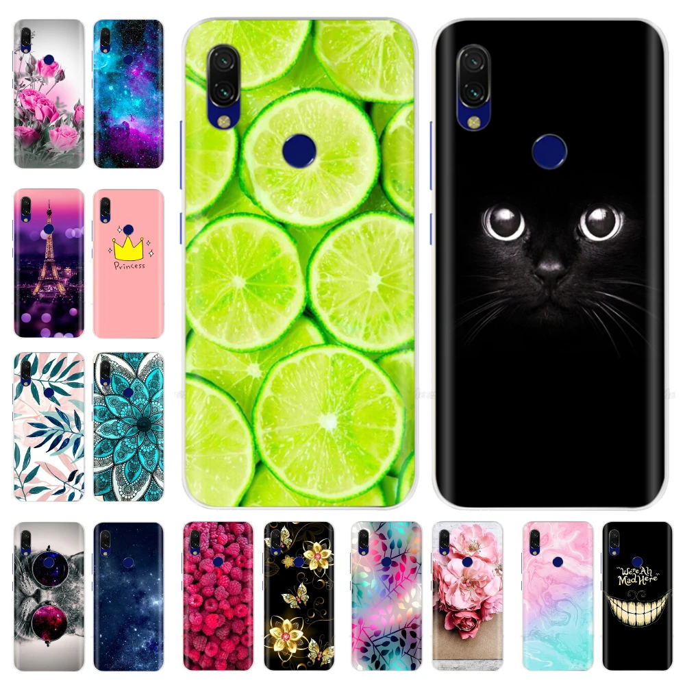

For Xiaomi Redmi Note 7 Case Flower Animal Cover Silicone Case For Redmi Note 7 Pro Note7 Bumper Shockproof Phone Case Coque