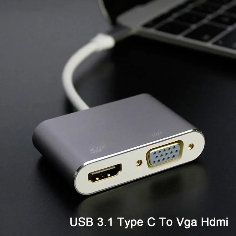 Новейший USB 3,1 type-C к HDMI USB-C USB 3,0 многопортовый адаптер 4K AV конвертер USB 3,0 концентратор Поддержка iOS большинство ноутбуки, мобильные телефоны