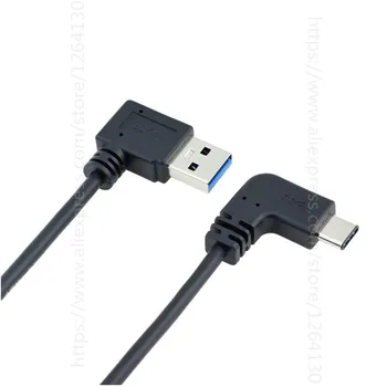 

5Gbps 5V 2A USB 3.0 to USB 3.1 USB-C Type C Cable 1m 3ft 90 Degree Left & Right Angled For Type-C Type-c devices Tablet PC HDD