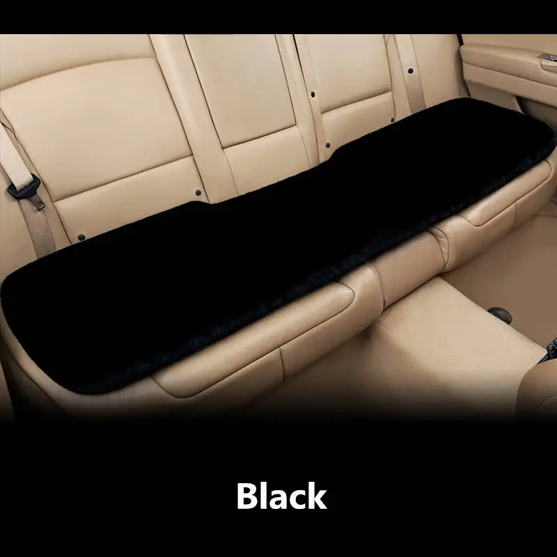 Black 1 PCS Теплый чехол для сиденья автомобиля Универсальная зимняя плюшевая подушка из искусственного меха Зимние украшения одежды и обуви для автомобиля защитный коврик на сиденье аксессуары для салона автомобиля - Название цвета: Black 1 PCS